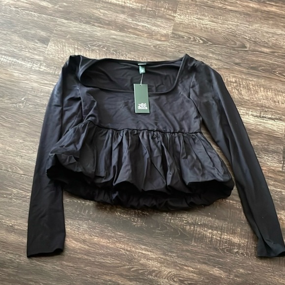 Wild Fable Black Peplum Blouse - Picture 2 of 2